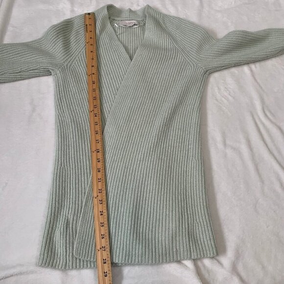 LOFT light mint green long sleeve open front‎ soft cardigan sweater - Picture 10 of 10